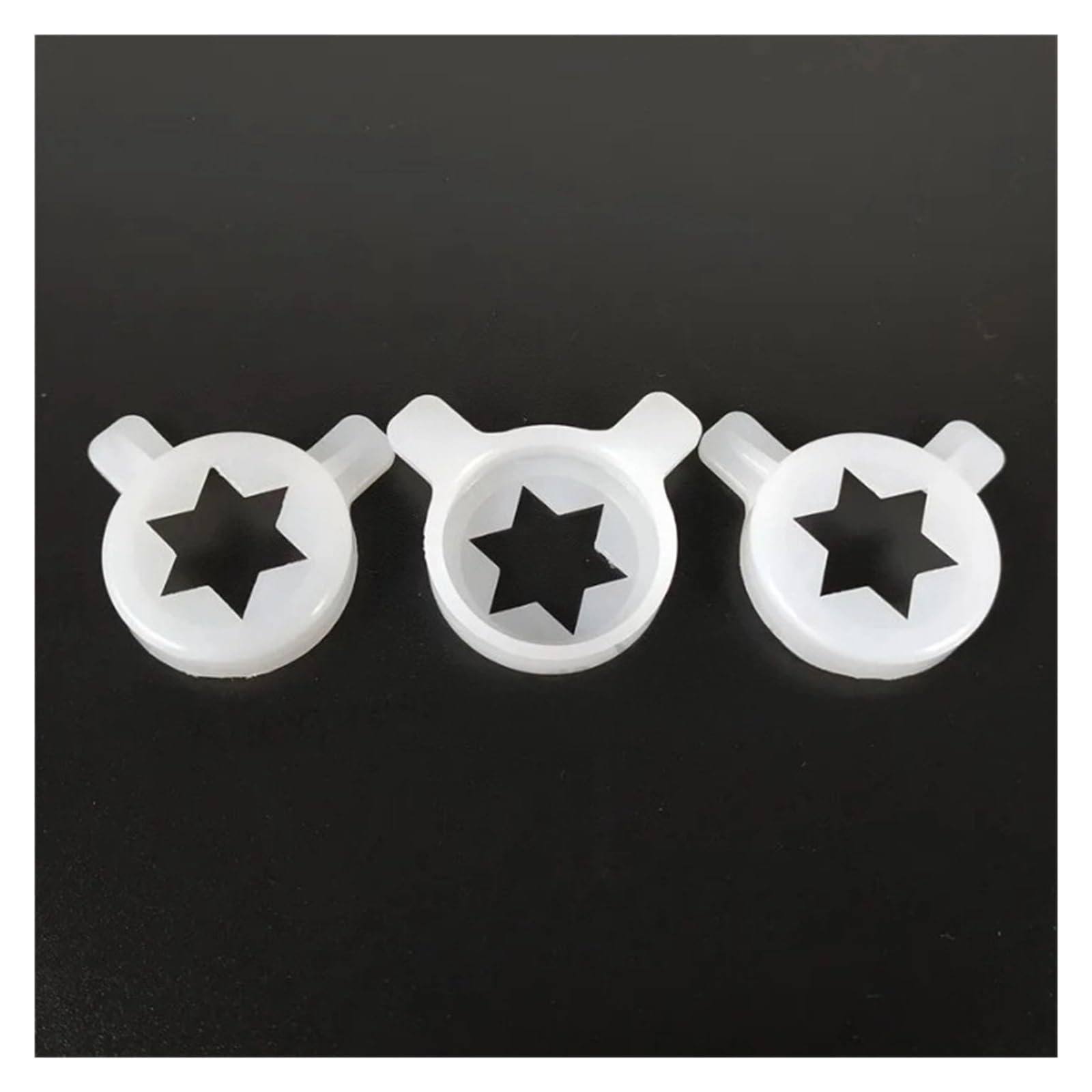 liangxiaous 3pcs Fancy Hexagram Modelling Caps Spare Parts for Soft Ice Cream Machine Plastic Nozzle Lids Accessories 29mm Inner Diameter