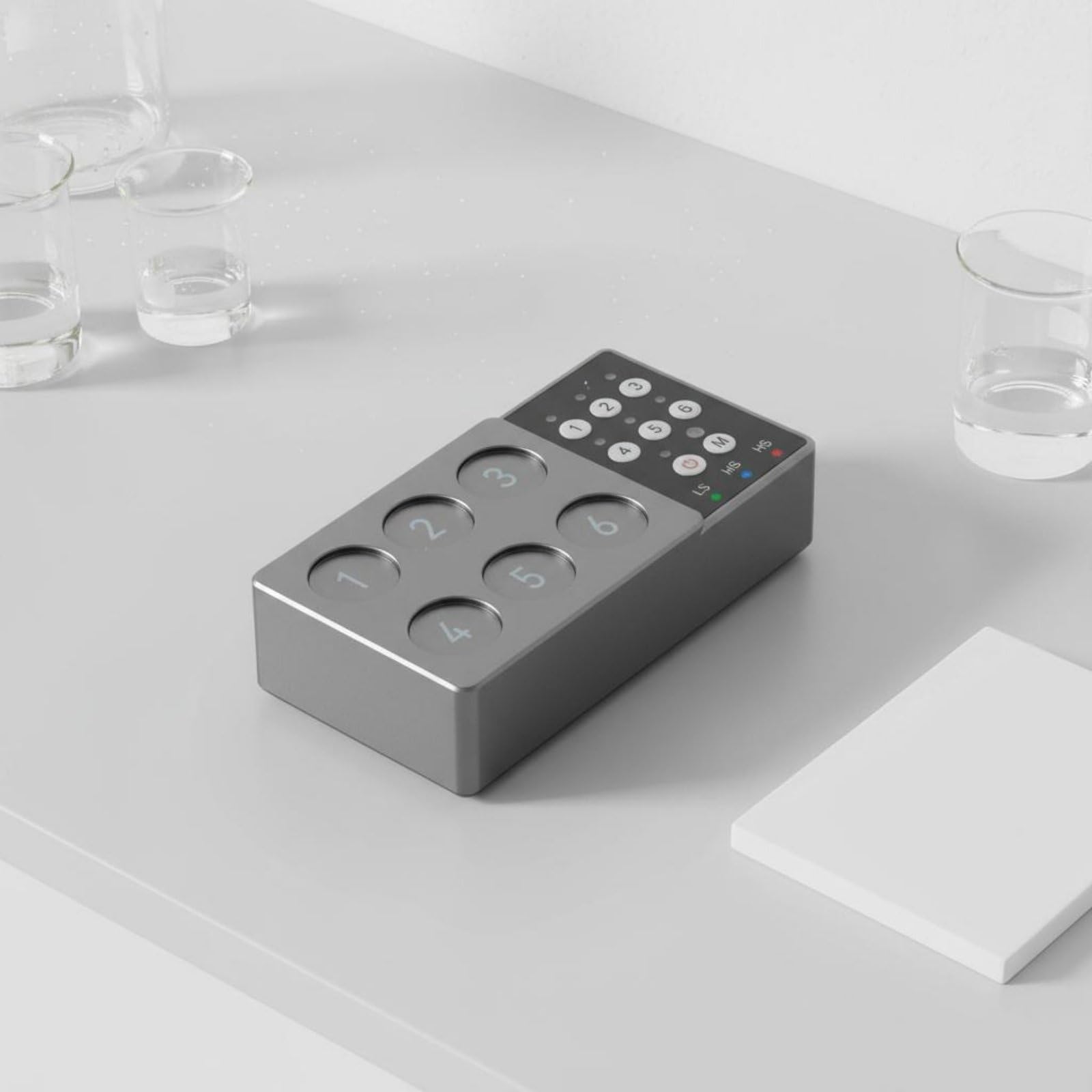 Mezclador de Automático Agitador Mezcladora con Seis Plazas de Mezcla y Operación por Botón Ligero y Ahorra Esfuerzo Manual Adecuado para Tatuadores y Pintores, Array, Negro