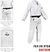 FUJI Kids All-Around Brazilian Style Jiu Jitsu Uniform with C0-Sized White Belt, White, Size C000