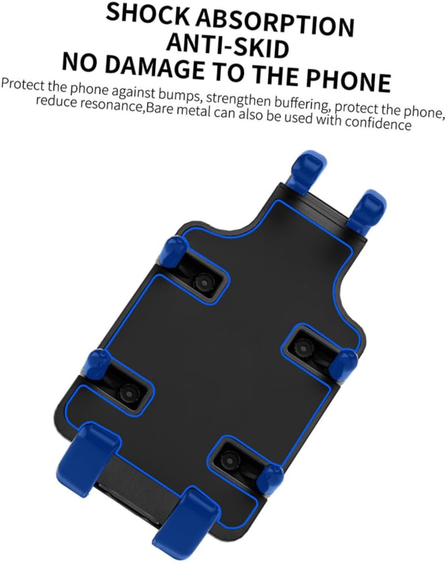 1Set Motorcycle Phone Mount Holder Detachable Design Heat Easy Installation for Handlebar Compatible with Various Smartphones