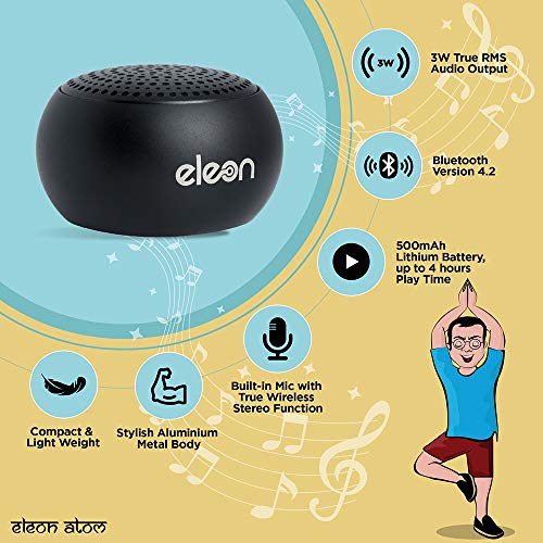 Image of CROMA Eleon Atom Bluetooth Speaker (S8 ELER2097, Black)