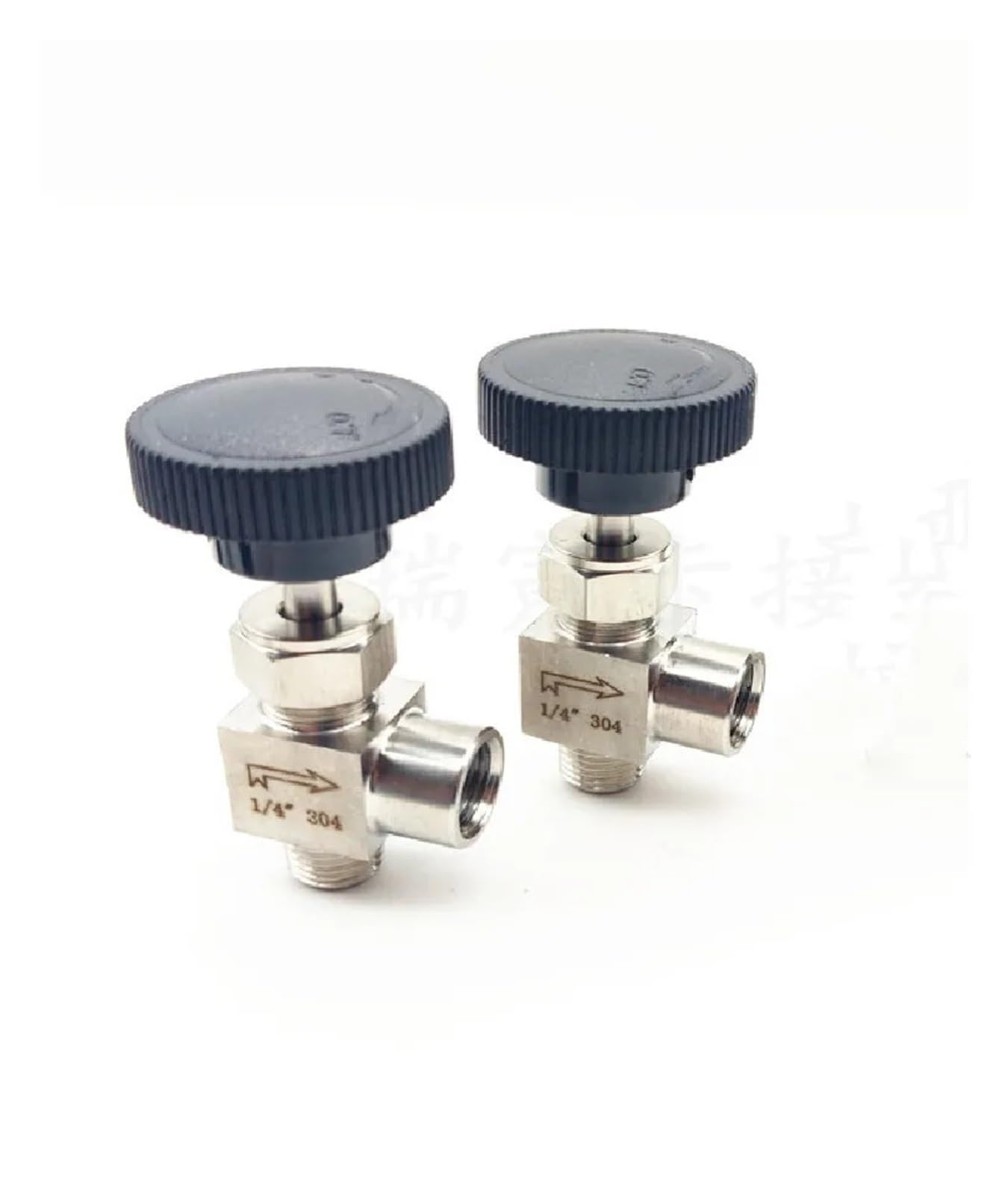 Vanne à pointeau en acier inoxydable 304 coudée 90° 1/8 pour fluides et gaz