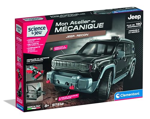 Jeep Recon à Construire Clementoni - Voiture Militaire Solide pour Occuper Intelligemment les Enfants