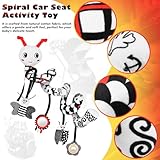 Zendstanding Car Seat Toys for Babies, 0-6 Months Pram Toys Stroller Activity Black White Baby Spiral Plush Toys Newborn High Contrast Sensory Carseat Toys with 4 Pendants Hanging Boys Girls Gift - Image 5
