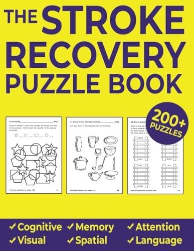 The Stroke Recovery Puzzle Book: Aphasia and Traumatic Brain Injury Rehabilitation Activities and Puzzles to Improve Memory, Attention, Cognitive ... LARGE PRINT (Stroke Injury Recovery Workbook)