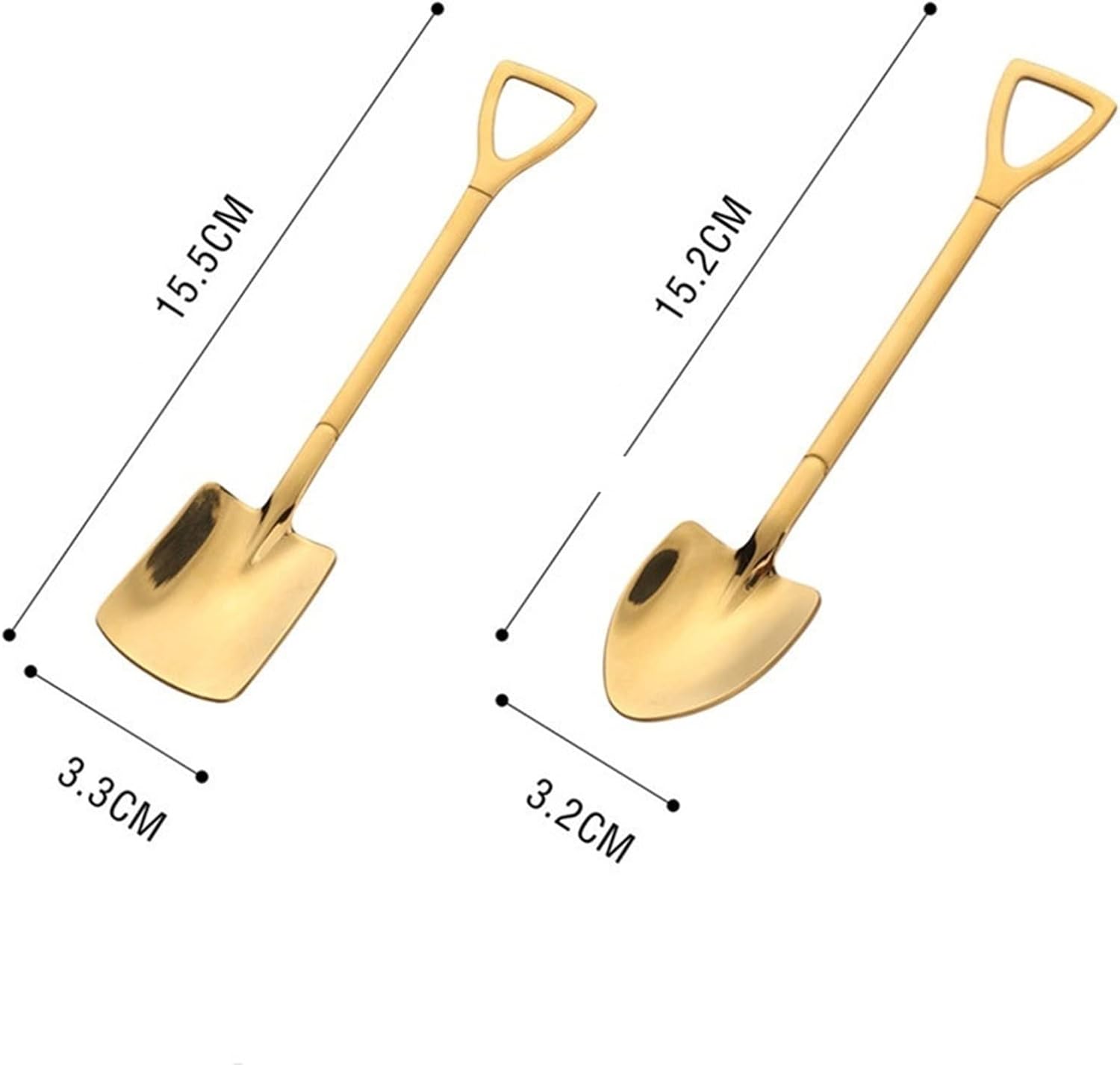 Coffee Scoops Stainless Steel Creative Retro Watermelon Shovel Coffee Spoon Dessert Ice Cream Tip Flat Christmas Gifts Box(Silver)
