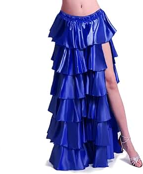 スカート Layered Frilled Satin Skirt Layered Frilled Satin Skirt