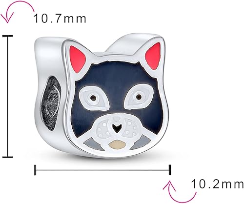 Miniatura 3 de Gatito Pet Animal Lover Corazón rojo diciendo palabras I Love My Cat colgante Charm Bead para mujeres para adolescentes plata de ley 925 se adapta a