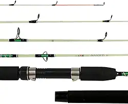 VARA DE PESCA ULTRA LIGHT PARA MOLINETE LUMIS KRATON 5'9" (1.80M) 6-12LB - 2 PARTES - REFORCADA - PEIXES PEQUENOS, ULTRA SENSIVEL