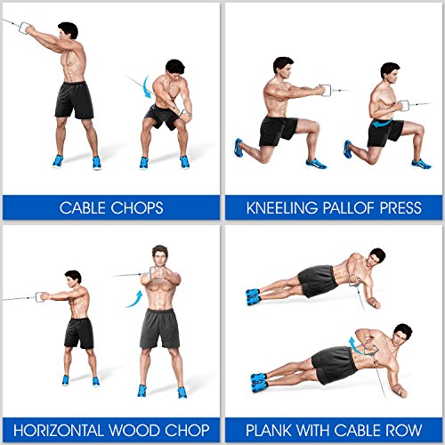 Yes4All Single D-Handle Cable Attachment for Weight Lifting –Lat Pull Down Bar / Tricep Bar Attachment – Support up to 770 lbs