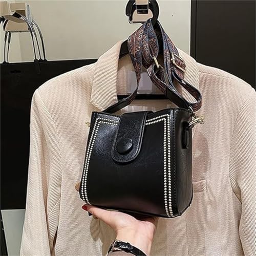 Bootara Bucket Bag, Vintage Fashion Bag, Crossbody Bags Adjustable Wider Shoulder Strap, Spacious Travel Tote3