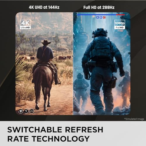 Image of ViewSonic VX2730D-4K 27 Inch 4K Gaming Monitor, IPS with Switchable Refresh Rate at 288Hz and 0.5ms for Smooth Gameplay, FreeSync Premium, Eye Care Technology, Advanced Ergonomics, HDMI, and DP Inputs