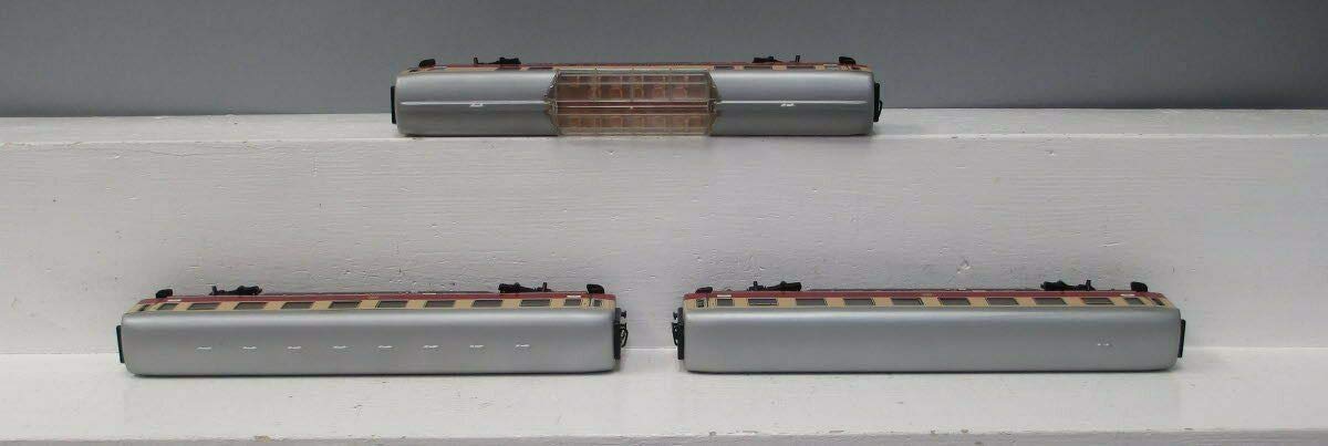 MARKLIN HO DEUTSCHE Bahn Vintage TIN-Metal TEE Express (3) Coachs Set 4090+4055+4085 with INTERIORS Details+Original Boxes