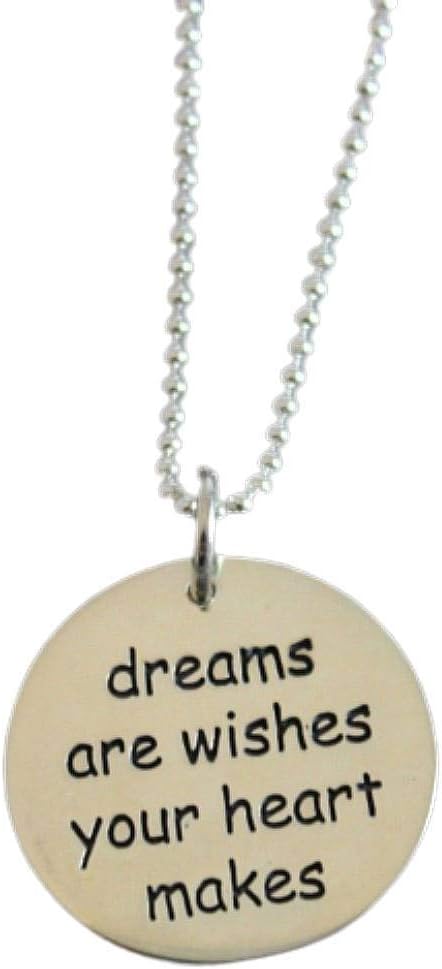 Dreams are Wishes Your Heart Makes Sterling Silver Pendant Necklace 18 inches - Handmade Handstamped Inspirational Word Jewelry Gift Ideas for Women - New Job Hypoallergenic - Image 8