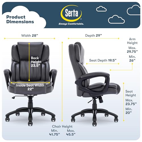 Serta Executive Office Adjustable Ergonomic Computer Chair