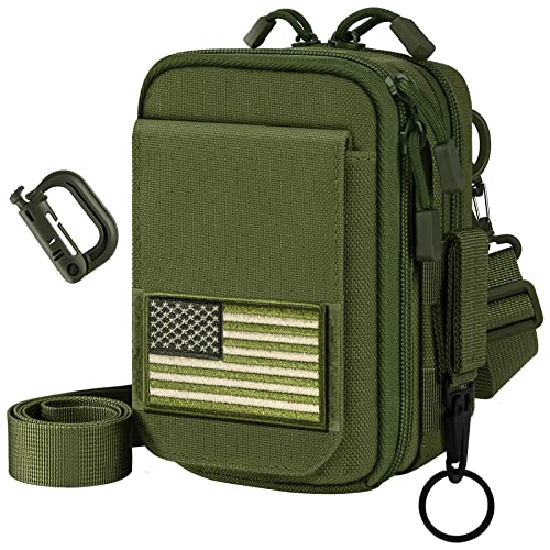 IronSeals Multipurpose Utility EDC Pouch Tactical Molle Phone Holster Pouch Waist Bag with Detachable Strap for iPhone 17 Pro Max/17 Pro/17/Air/16/15 Pro Max14 Pro/13 Pro Max/12 Pro