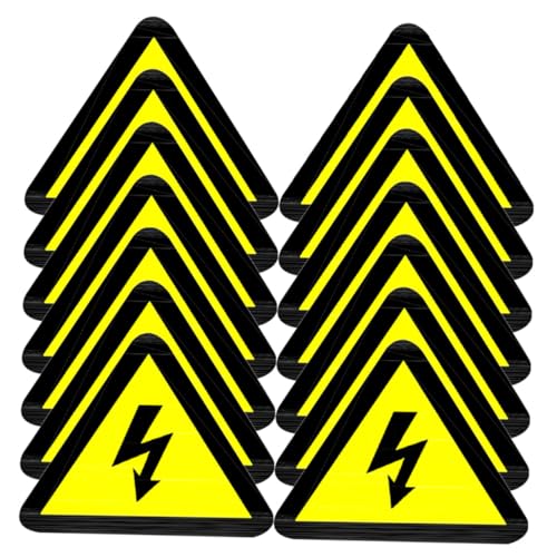 Signalisation industrielle chocs électriques et étiquettes de sécurité adhésives 15 pcs