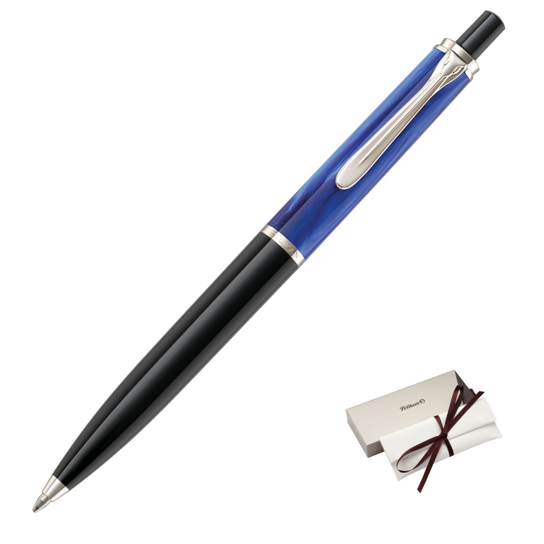 Pelikan K205 Penna a sfera Classic 205 blue-marbled dettagli silver