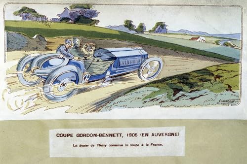 Peinture murale Courir la Coupe Gordon Bennett pour ambiance salon cosy