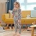 ALAZA Fashion Flower Floral Pajamas Long Sleeve Sleepwear 2-Piece Pajama Set 24M Multicolor