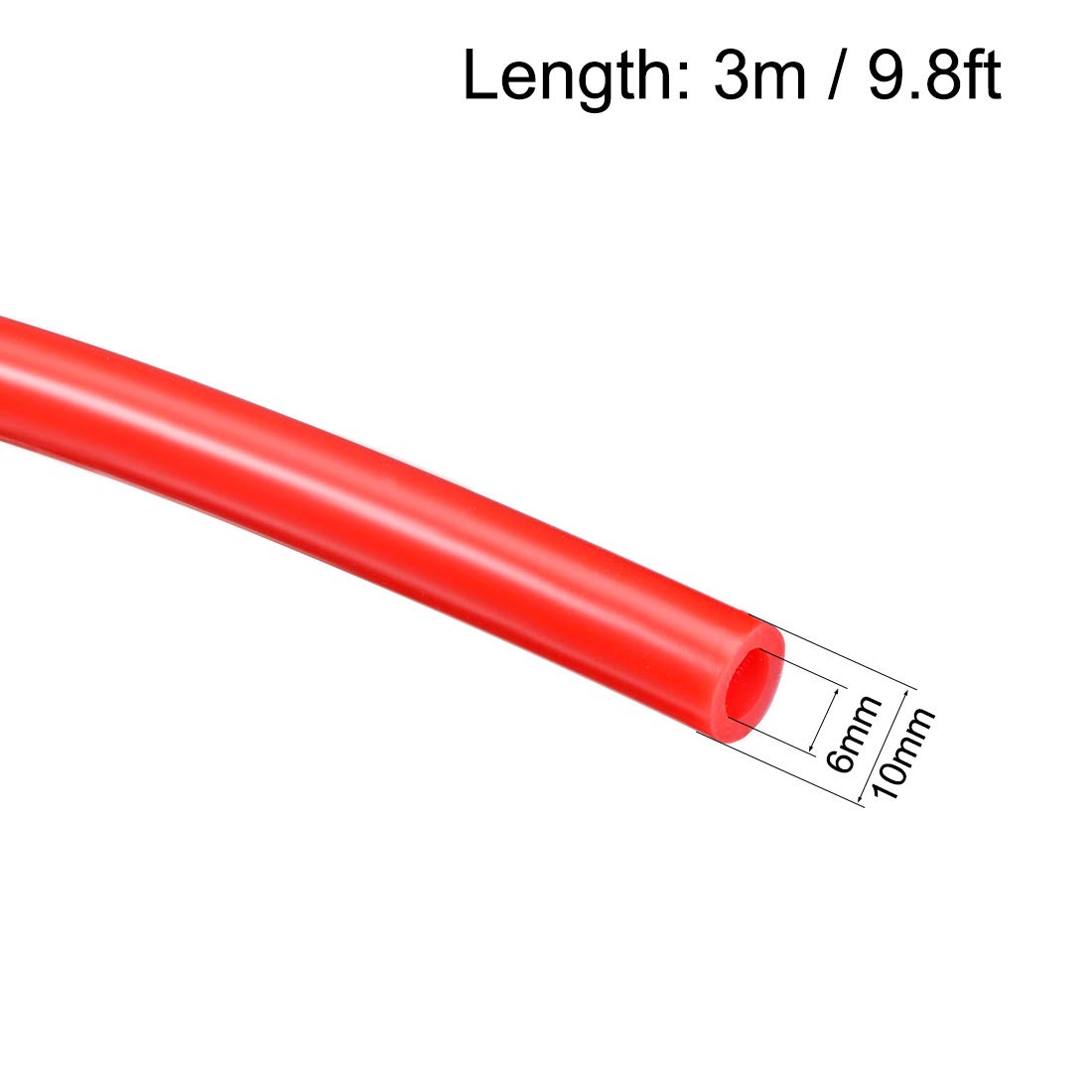 Sourcing Map Silikonrohr 6x8 Mm – 2 Meter Lang, Hitzebeständig Bis 200°C, Weich & Flexibel