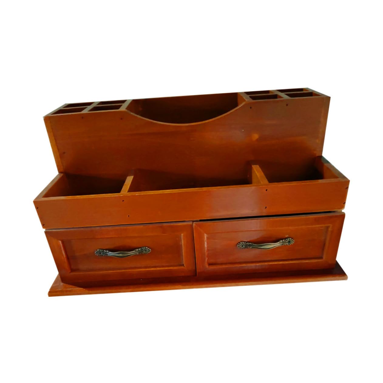 Beaupretty Scatola Porta Trucchi Cassetti Organizzatore Cosmetici in Legno Stile Retro Raffinata e Resistente Marrone per Camera da Letto e Soggiorno