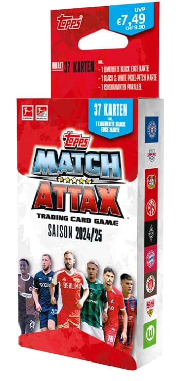 Topps Match Attax Bundesliga 2024/2025 | ECO-Pack | 37 Karten inkl. Limited Edition & Exklusive Parallel-Karten
