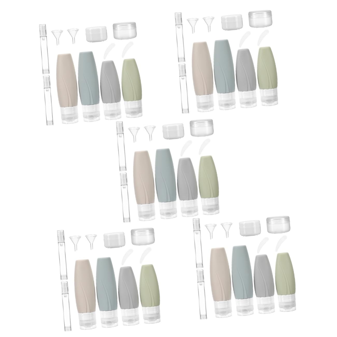 FRCOLOR 5 Sets Silikon Flaschen Set Lotionspender Reiseflasche Reise Shampoo Reisebehälter Für Toilettenartikel Shampoo Spender Shampoo Und Conditioner Flaschen