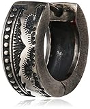 maskuline und trendorientierte caï men Herren Creole aus 925 Sterlingsilber, vintage-oxidized.