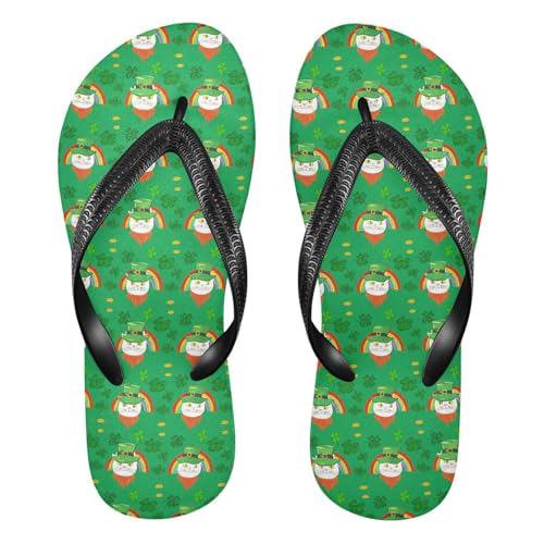 Cats Clover Rainbow Flip Flop Beach Summer Casual Sandal for Women & Men Shower Shoes 20861746