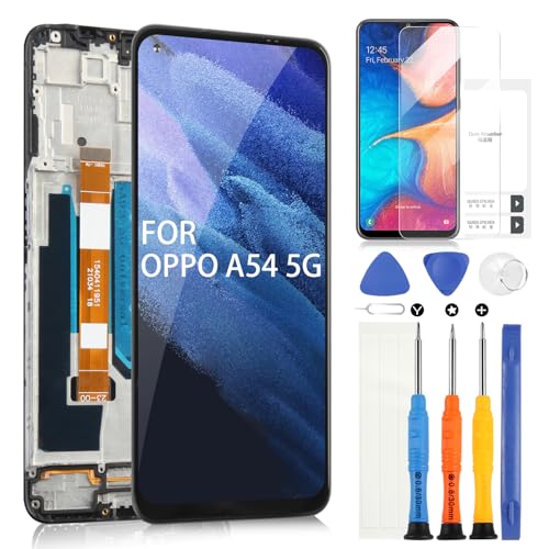 Écran LCD de rechange pour OPPO A74 5G A93 5G PCGM00 pour A54 5G CPH2195 LCD Dsipaly Touch Screen Digitizer Assemblée CPH2197 CPH2263 (noir avec cadre