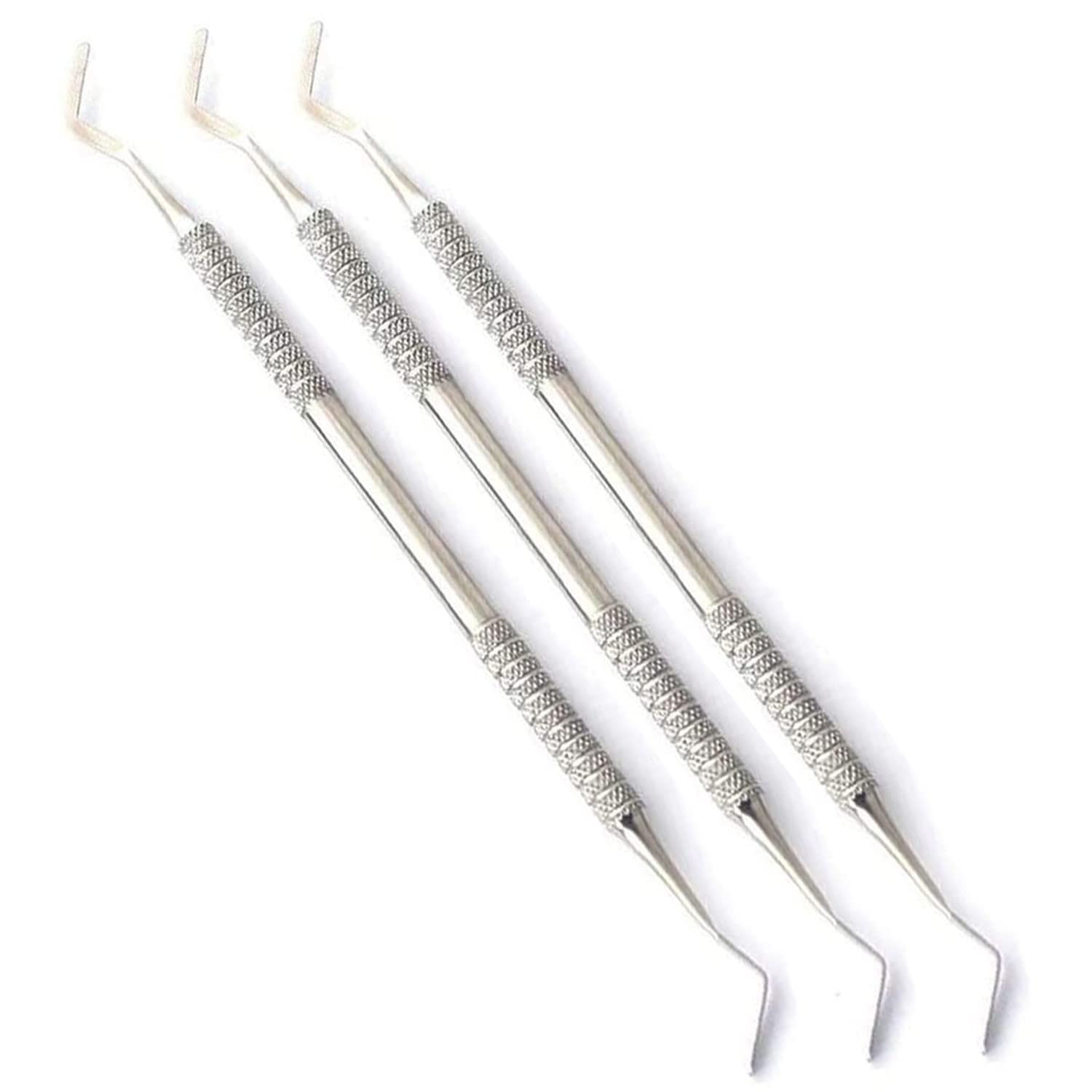 MuskalMed Professional Dental Carvers | Cement Spatula Stock Knife | Single Double End | Sculpting Wax Modeling Mixing | Lab Tools (Heidman Spatula Set of 3)