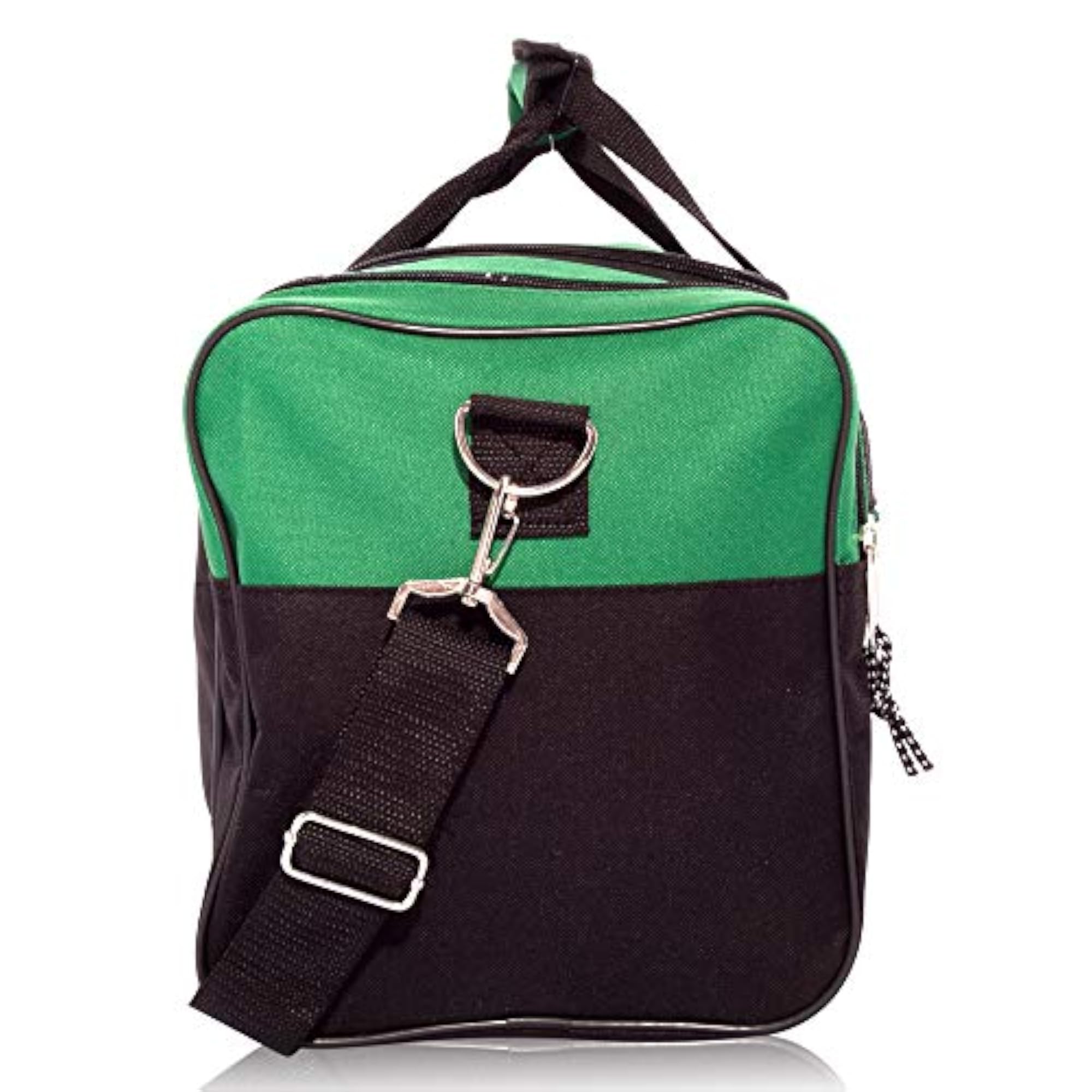 17" Durable Green Duffle Bag, Travel Size Sports Gym Bag