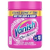 Vanish Gold Oxi Action Laundry Booster and Stain Remover Powder for Colours, Removes Tough Stains In A 30 Minute Wash, Keeps Colours Vibrant, Add a Scoop in Every Wash for Best Results, 470g