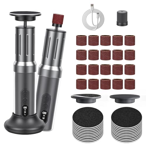 Glovios Lima Electrica Pies Durezas Pedicura Profesional Para Pies 2 EN 1 para Pies, Set de Pedicura Removedor de Callos para Pieles Muertas, Duras y Agrietadas