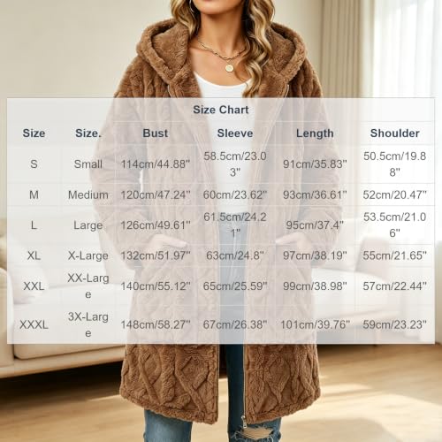 YRAETENM Fleece Jacket Women Lightweight Casual Zip Up Hooded Warm Coats - image 6