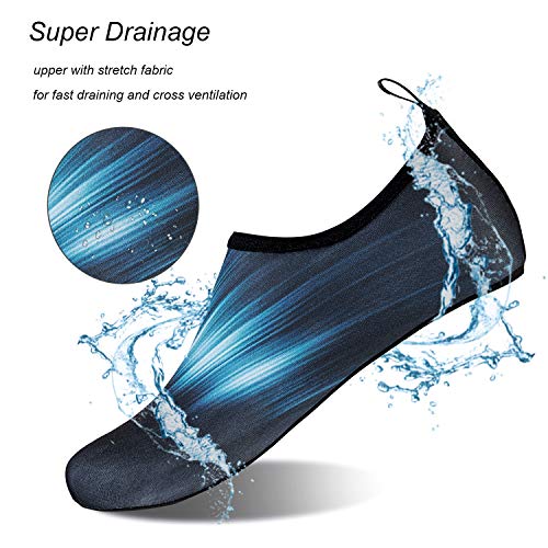 Image of WateLves Water Shoes for Womens Mens Barefoot Quick-Dry Aqua Socks for Beach Swim Surf Yoga Exercise New Translucent Color Soles