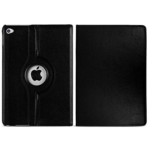 Funda para iPad 2, 3, 4, rotación de 360 cm, piel con función atril (negra) Cover