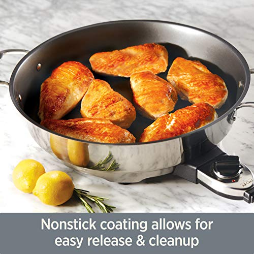 AllClad Electrics Stainless Steel and Nonstick Surface Skillet 7 Quart