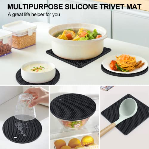 Silicone Trivets For Hot Pots And Pans, Trivets For Hot Dishes, Hot Pads For Kitchen, Pot Holders For Kitchen Heat Resistant Mats For Countertop,Durable Silicone Trivet Mat Hot Plates To Protect Table #TOP7
