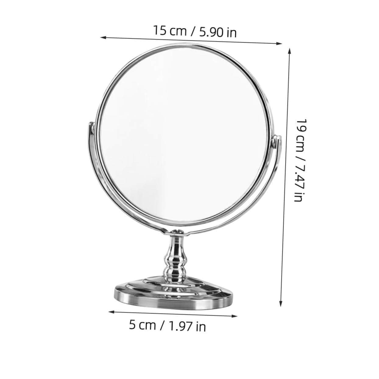 SHERCHPRY Double Sided Desktop Makeup Mirror Swivel Vanity Mirror for Easy Viewing Magnifying Function Daughters Girlfriends for Daily Makeup Use