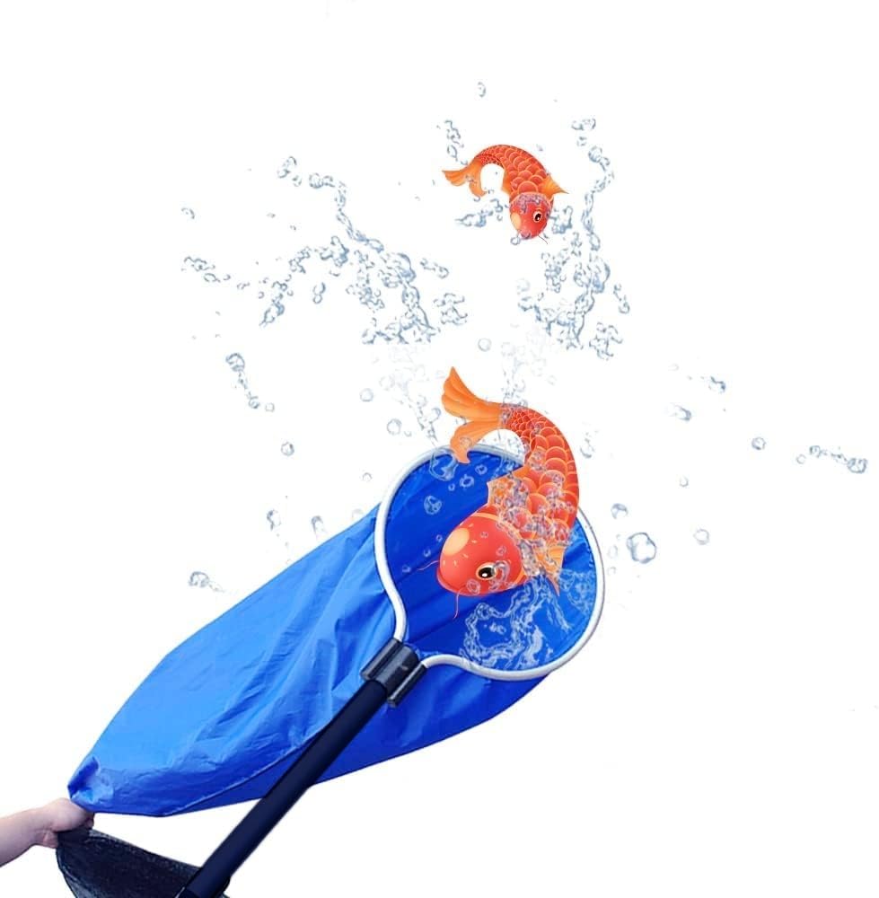 Koi Fish Tank Net, Semi-Permeable Fishing Soft Lightweight Mesh Basket Aquarium Netting Koi Sock Net for Large Fish Eggs Safety, Isolating, Transfer