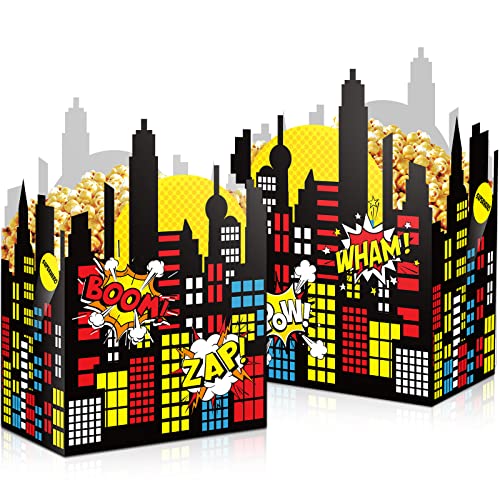 Outus 24 Pieces Party Favor Box Colorful Theme Candy Treat Boxes ...