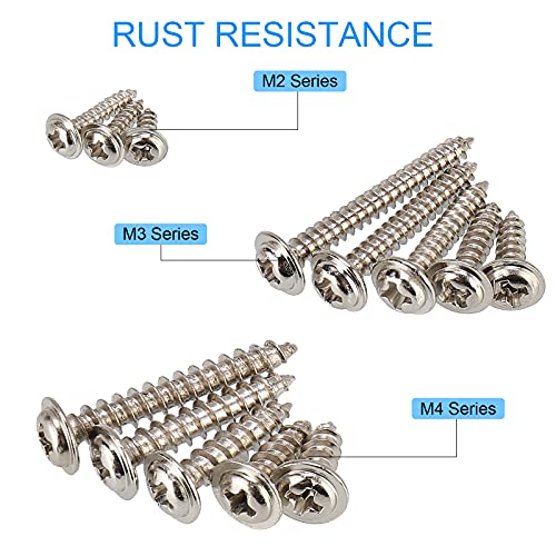 420 tornillos autorroscantes M2 M3 M4 con cabeza Truss y Wafer miniatura 4