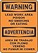 Accuform SBMSMK027VP Sign with"Warning Lead Work Area Poison NO Smoking OR Eating", 0.055" Thickness, Plastic, 14" x 10", Black on Orange