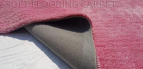 Image of Urban Modern Decor Features 3x5 Feet Modern Soft Shaggy Carpet Thick, Fluffy & 2 inch Pile Shag Rug for Your Kids Room, Bedroom & Livingroom(3x5 feet, Pink Plain)