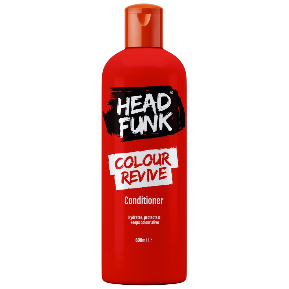 Head Funk Colour Revive Conditioner - Hydrates, Protects & Keeps Colour Alive | Infused with Nutritional Oils and Shea Butter - Repairs & Strengthens (Red, 600ml)