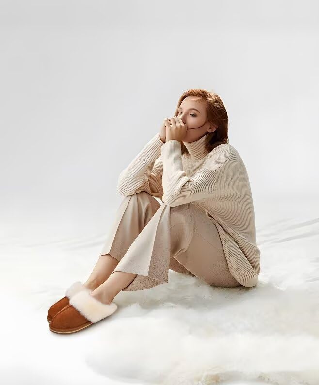 KuaiLu Womens Cozy Memory Foam Slippers Ladies Fuzzy Faux Fur Lined Warm Arch Support House Shoes Slip on Comfy Winter Scuff Indoor Outdoor Rubber Hard Sole - Image 2