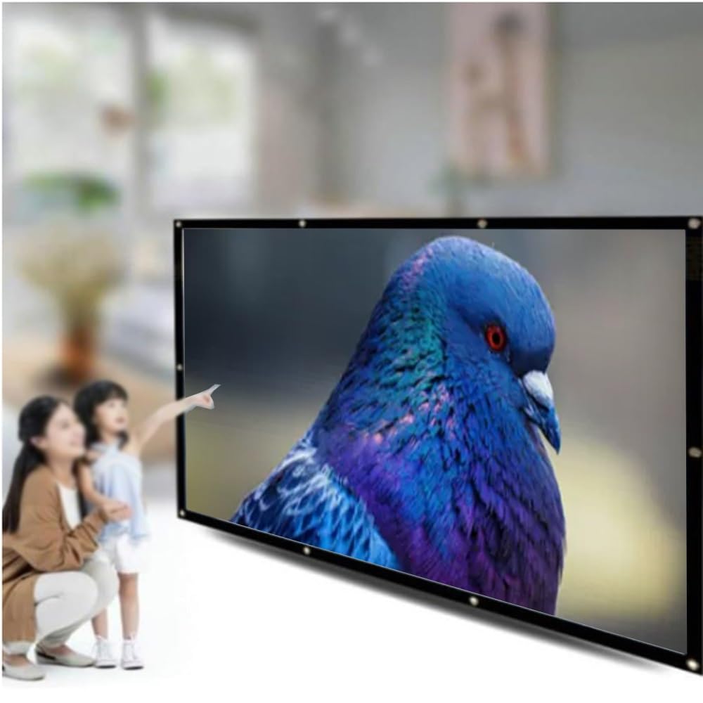 ZIUSFAC Foldable Projection Screen 50" Movie Projector Screen 16:9 Portable Movie Screen Washable 4K HD Projector Curtain For Home Theater Outdoor Indoor(50inch-4:3)