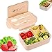 Scatole bento, Scatola da Pranzo in Plastica, Porta Pranzo da 1000 ml con 3 scomparti e posate sigillati e resistenti alle perdite, per forni a microonde e lavastoviglie